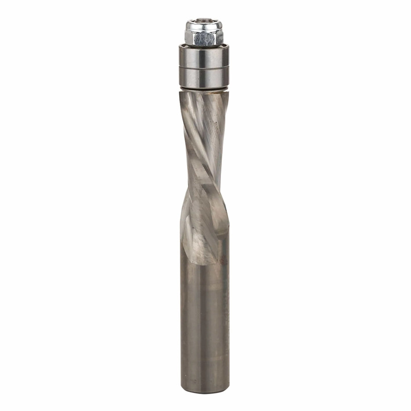 Flush Trim Spiral Router Bit - 1/2" SH 1/2" CD - Types:Downcut Spiral Bit - Cutting Length:1-1/4" - Overall Length:3-3/4"